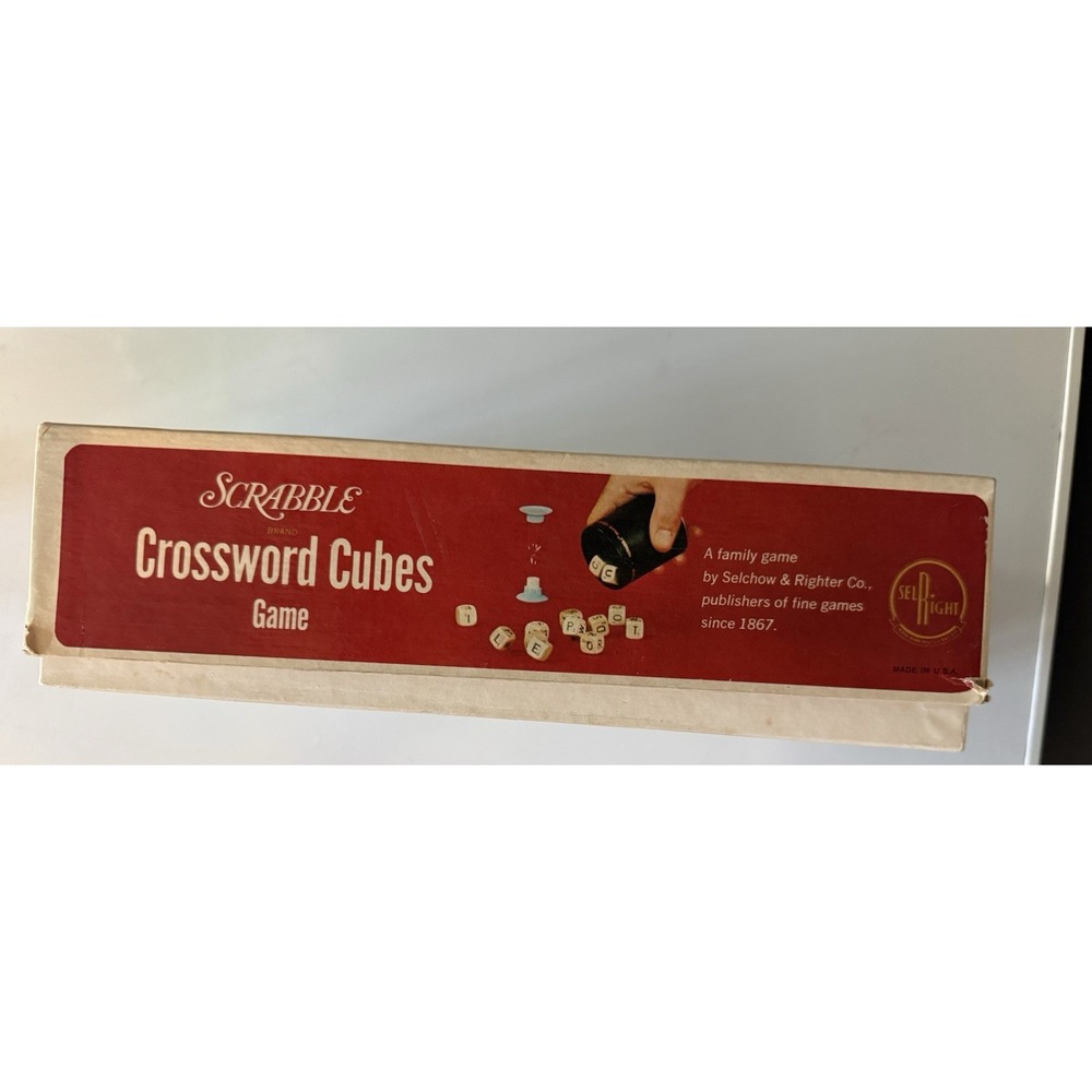 Vintage 1968 Scrabble Crossword Cubes Game Retro Decor Craft Incomplete - Picture 4 of 8